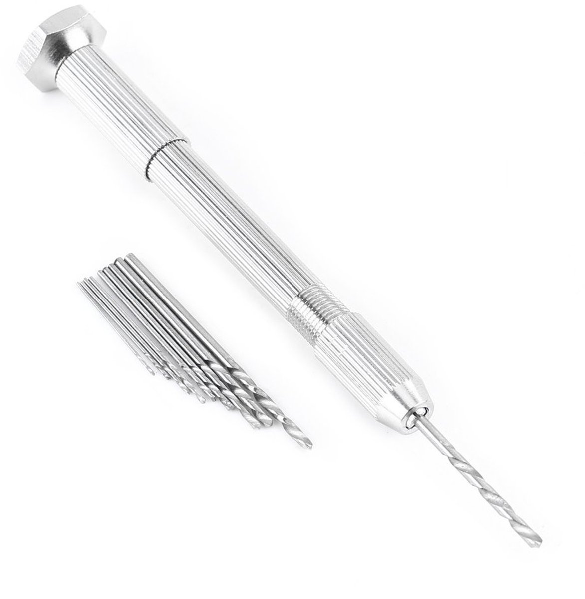 Handboor met 10 HSS Twist boren van 0,5 - 2 mm voor precisiewerk en hobbyprojecten
