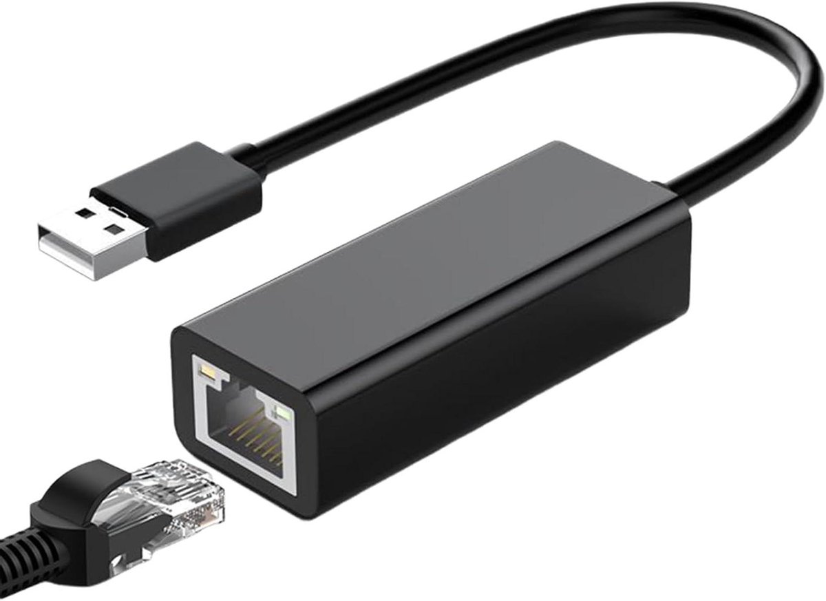 USB C Ethernet Adapter - Netwerkconverter C - Bekabeld Internet - 100 Mbps Snelheid