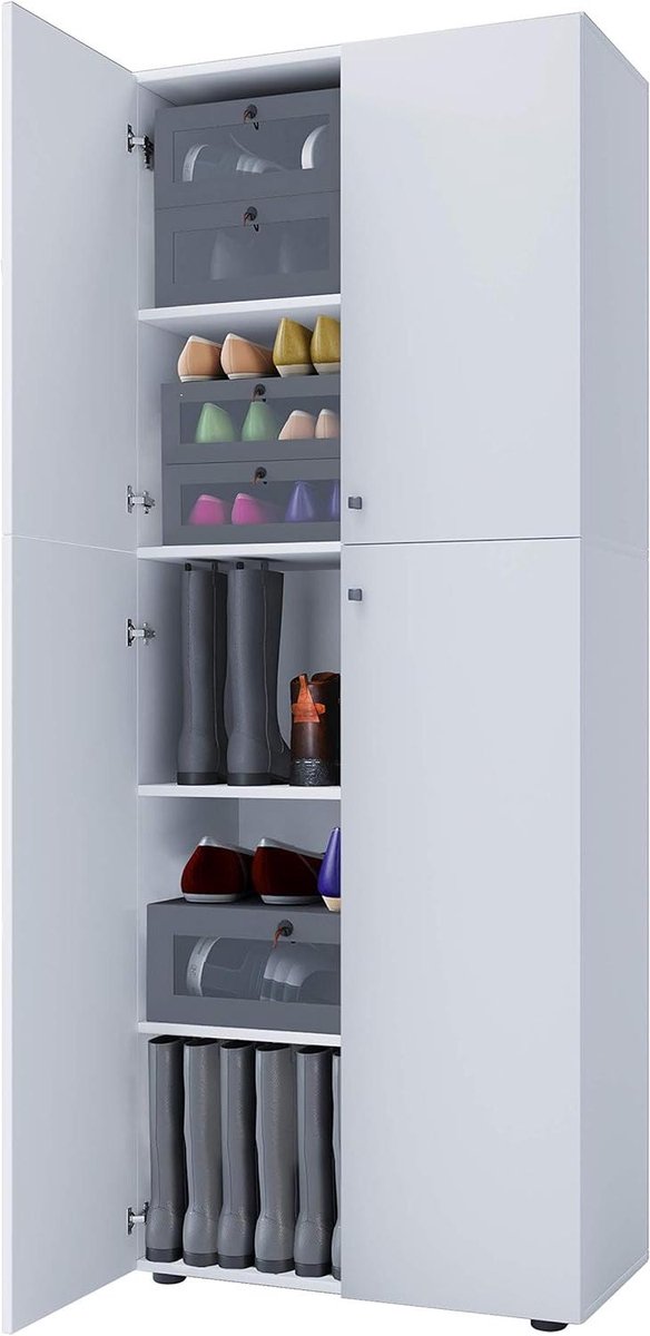 Schoenenkast XXL - Schoenendressoir opbergkast - Schoenen organiseren - Vijf vakken - 70 x