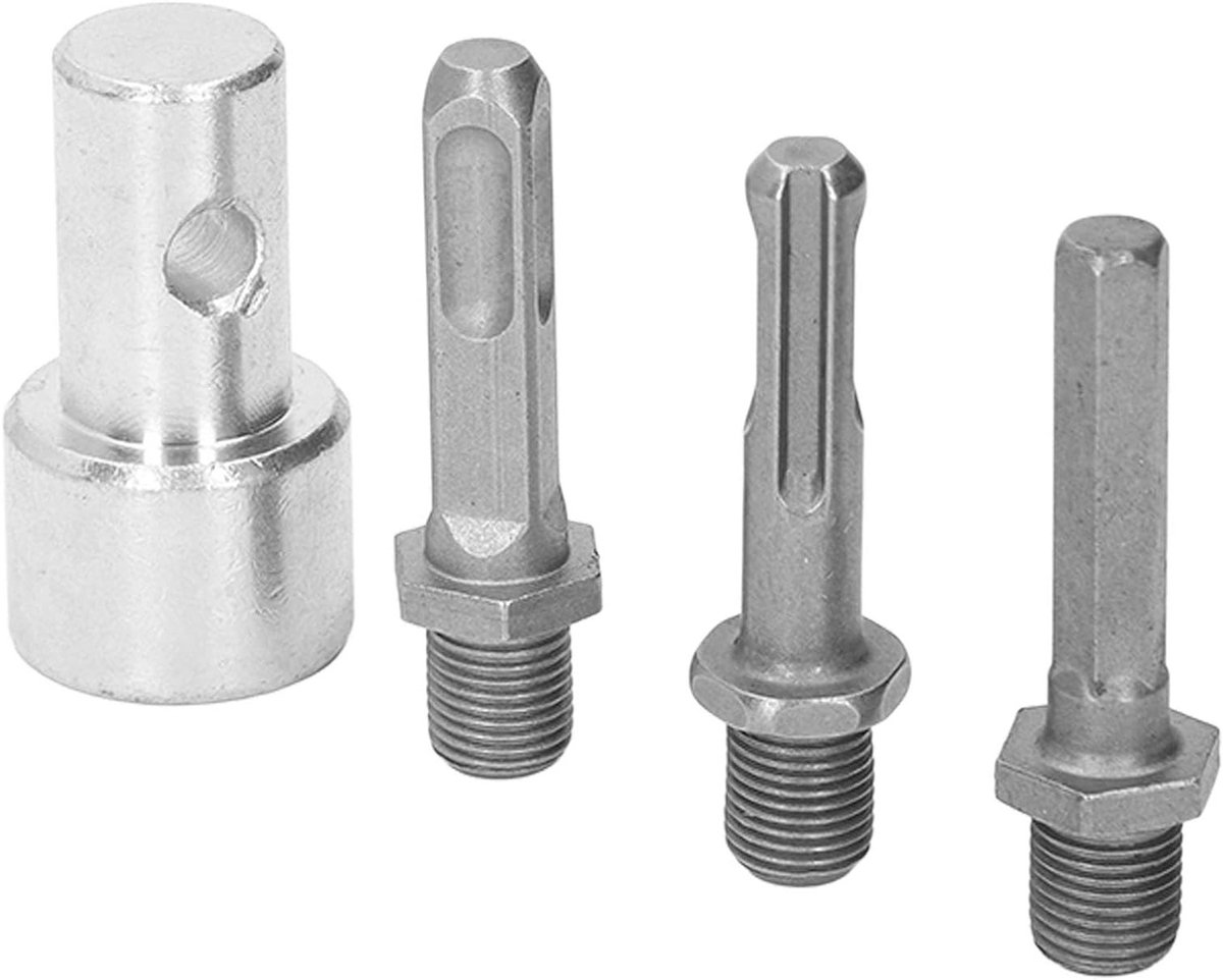 Adapter voor Tuinboor, Booradapter 1 tot 3, Carbon Staal, Ronde Boorkop, Tuinaccessoires, Grondboren, Tuinwerkzaamheden, Efficiënt Graven