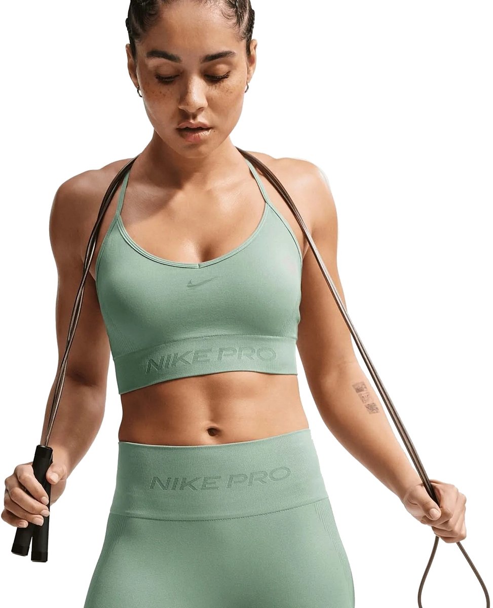 Nike Pro Seamless Light-support Sport-bh Ib9843-006 Kleur Zwart