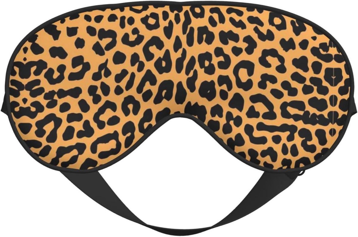 Verduisterend Oogmasker - Slaapmasker Nachtmasker - Ontspannen Slapen - Dubbelzijdig Luipaardprint - 21 x 10 cm - Luipaardprint