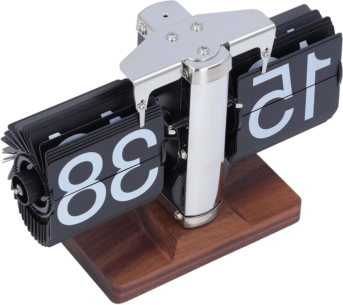 Retro Vouwklok - Mechanische Digitale Klok voor Bureau, Vintage Klok voor Thuis, School en Café - 24 Uur Weergave, Compact en Stijlvol Ontwerp