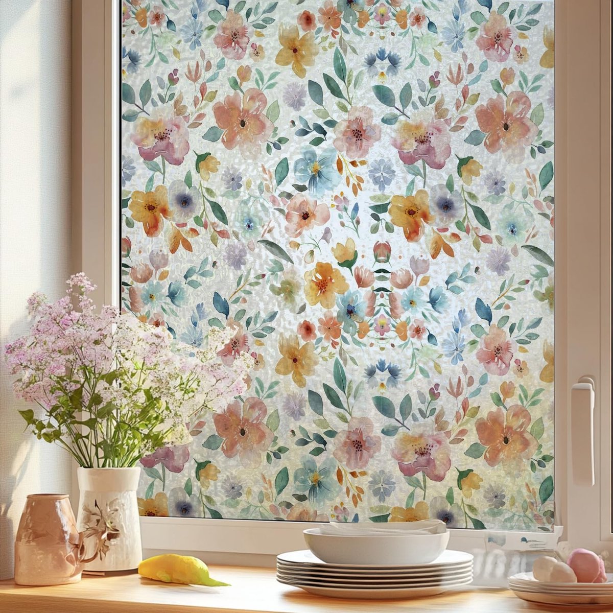 Dailygoods- Raamfolie Anti Inkijk 98% Privacybescherming - Glas in Lood - Decoratief Vinyl - Badkamer/Woonkamer - Statisch - 43 x 101,6 cm - Raamdecoratie