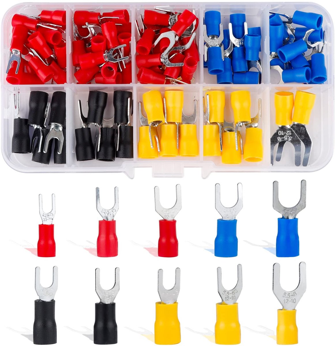 Dailygoods - Crimp Connectors Set - Isolatie - 102 Stuks - Crimp Terminals Kit - Perfect voor Elektrische Toepassingen - Voor Kabels - Inclusief Diver...