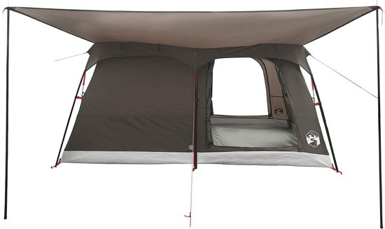 vidaXL - Familietent - 14-persoons - Bruin - Grijs - Polyester - en - Staal van Vidaxl — afbeelding 5