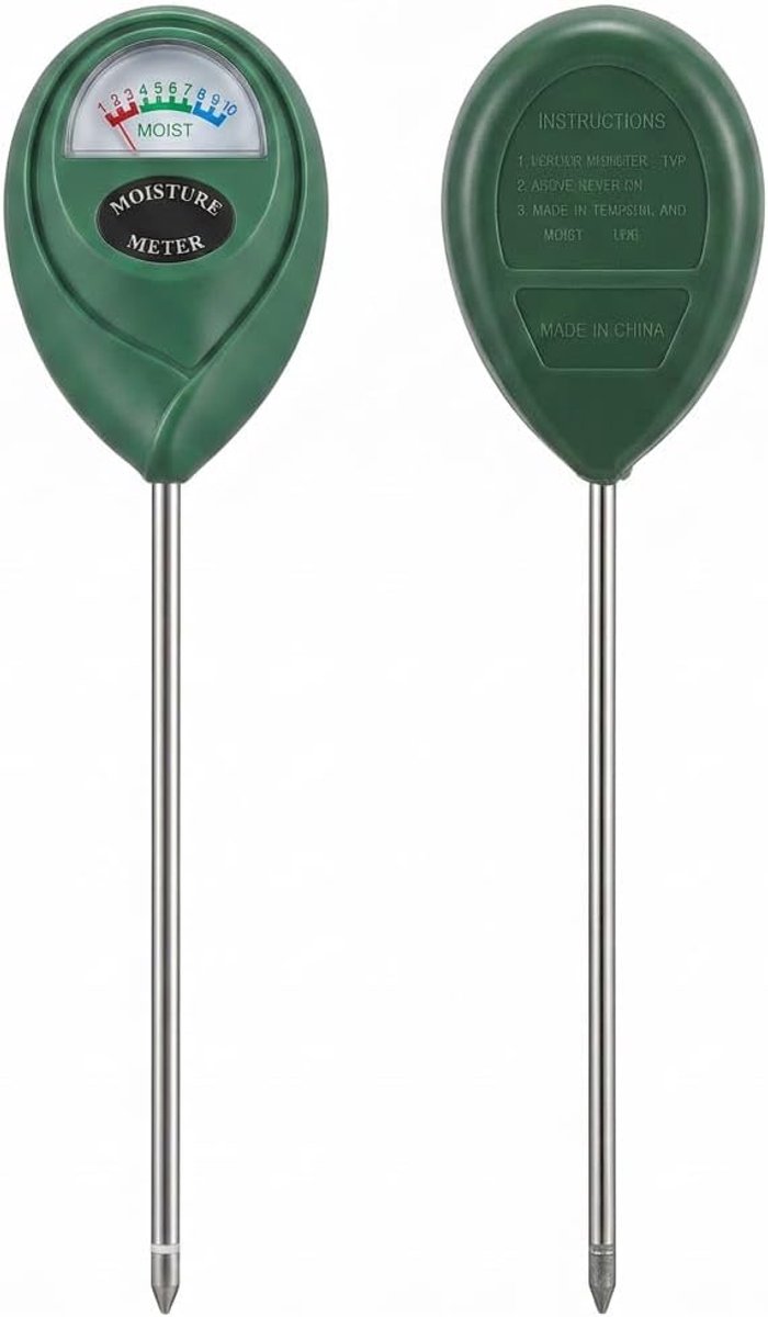 vochtmeter voor planten – bodemvochtigheidsmeter voor potplanten en kamerplanten – het volstaat om de vochtigheid van de aarde direct op de wortels te lezen – irrigatie-indicator