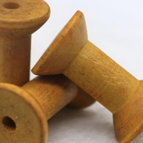16 Stuks Retro Houten Lege Spoelen voor Naaien, DIY Projecten en Creatieve Handwerken — afbeelding 2