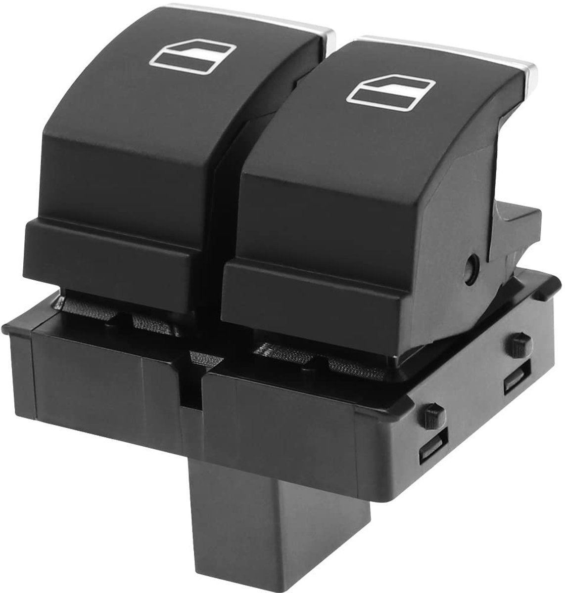 Dailygoods - Auto Power Raamschakelaar - Elektrische Raambediening - Zwart ABS - Compatibel met VW - Perfecte vervangingsschakelaar voor Eos Golf MK5...