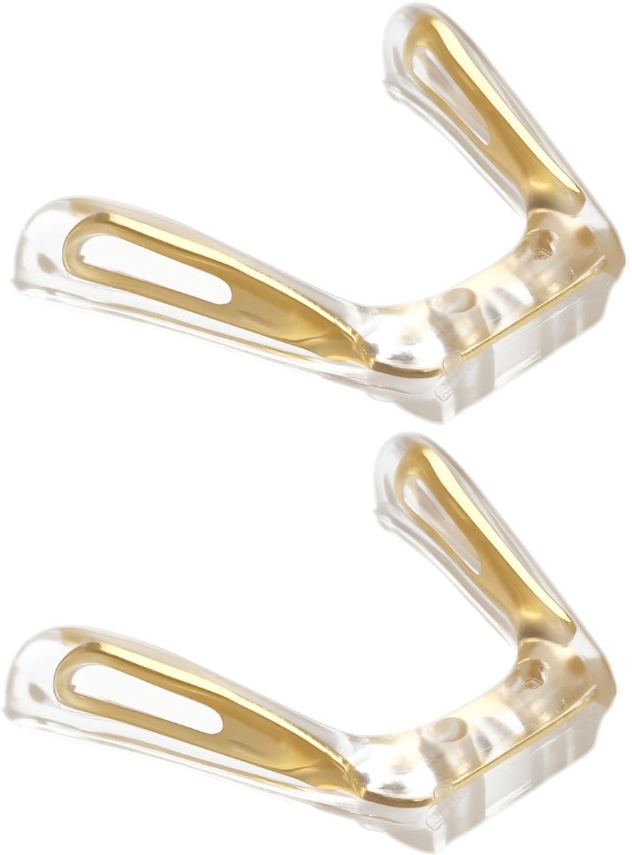 Dailygoods- Neuskussens Gouden Siliconen/Metaal - 2 Stuks - Geschikt voor Brillen - Eenvoudig te Installeren - Perfecte Compatibiliteit - Hoogwaardige Kwaliteit - Neuspad
