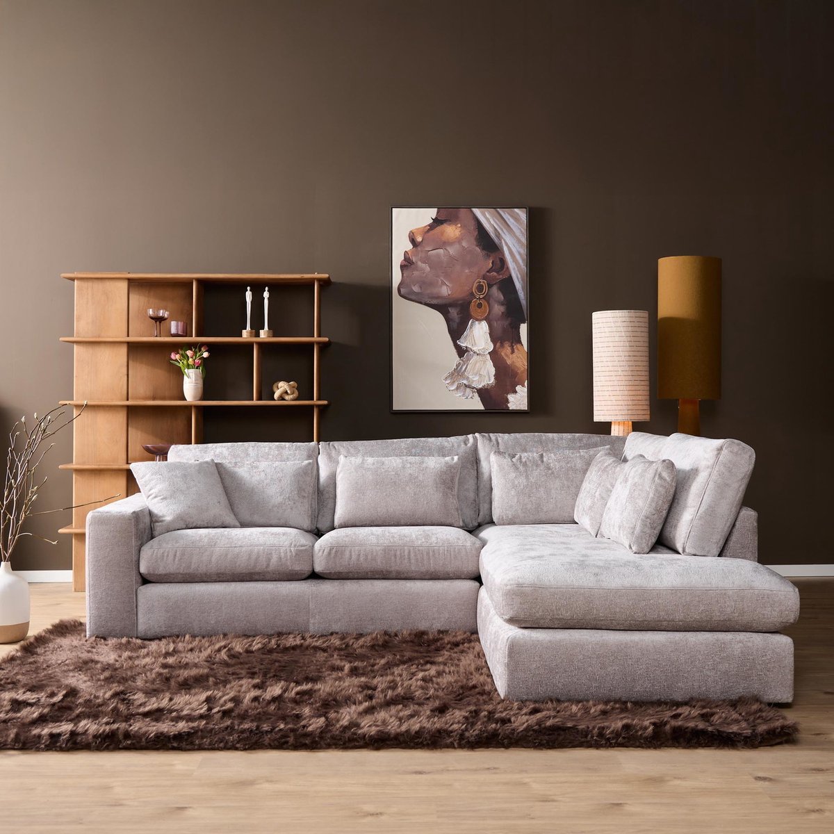 Mysofa Hoekbank Jesse 2,5-zits Rechts Greige