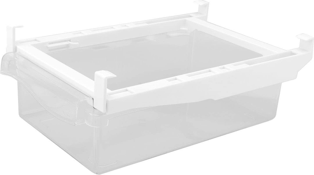 JHUBERS- Koelkastlade Verstelbaar - Koelkastorganizer Bakken - Voedselopslag - Groenten/Vlees/Eieren/Fruit - Voedselveilig Plastic - 1 Rooster