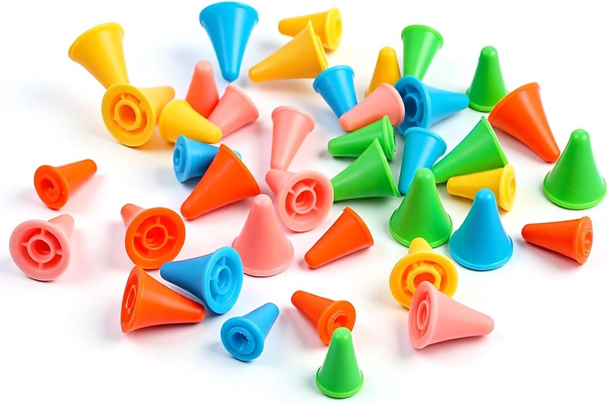 40 Stuks Naaldstoppers voor Breinaalden - Zachte Mesh Stopper voor Breiaccessoires en DIY Projecten in 5 Kleuren