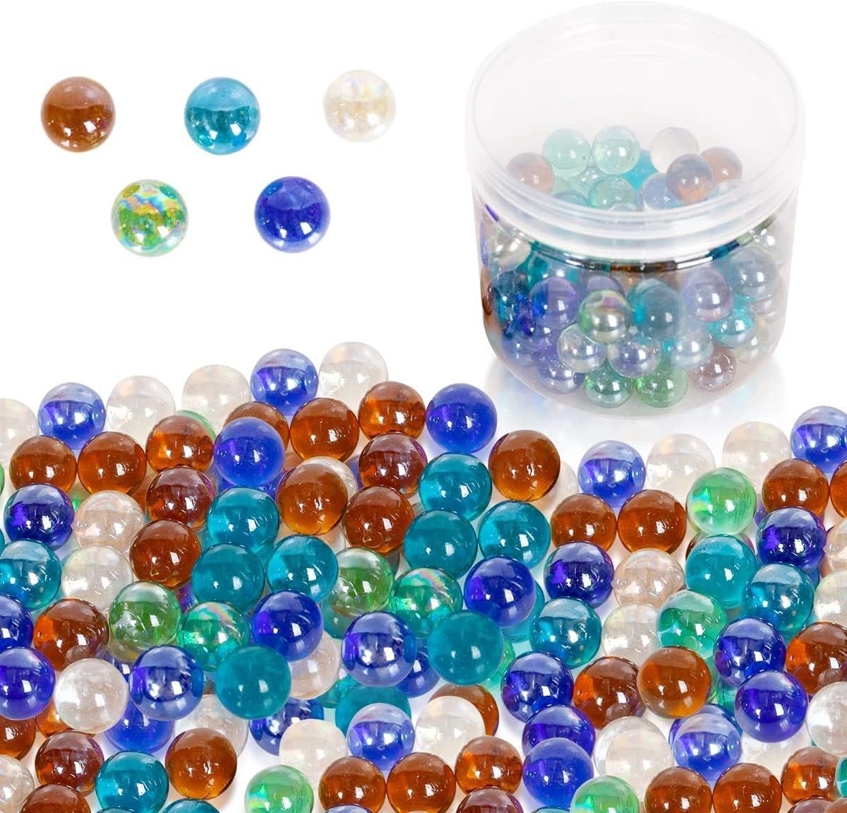 Glazen Knikkers - Speelgoed Knikkers - Spel en Knutselen - 100 Stuks Bulk - 16mm Diameter - Transparant