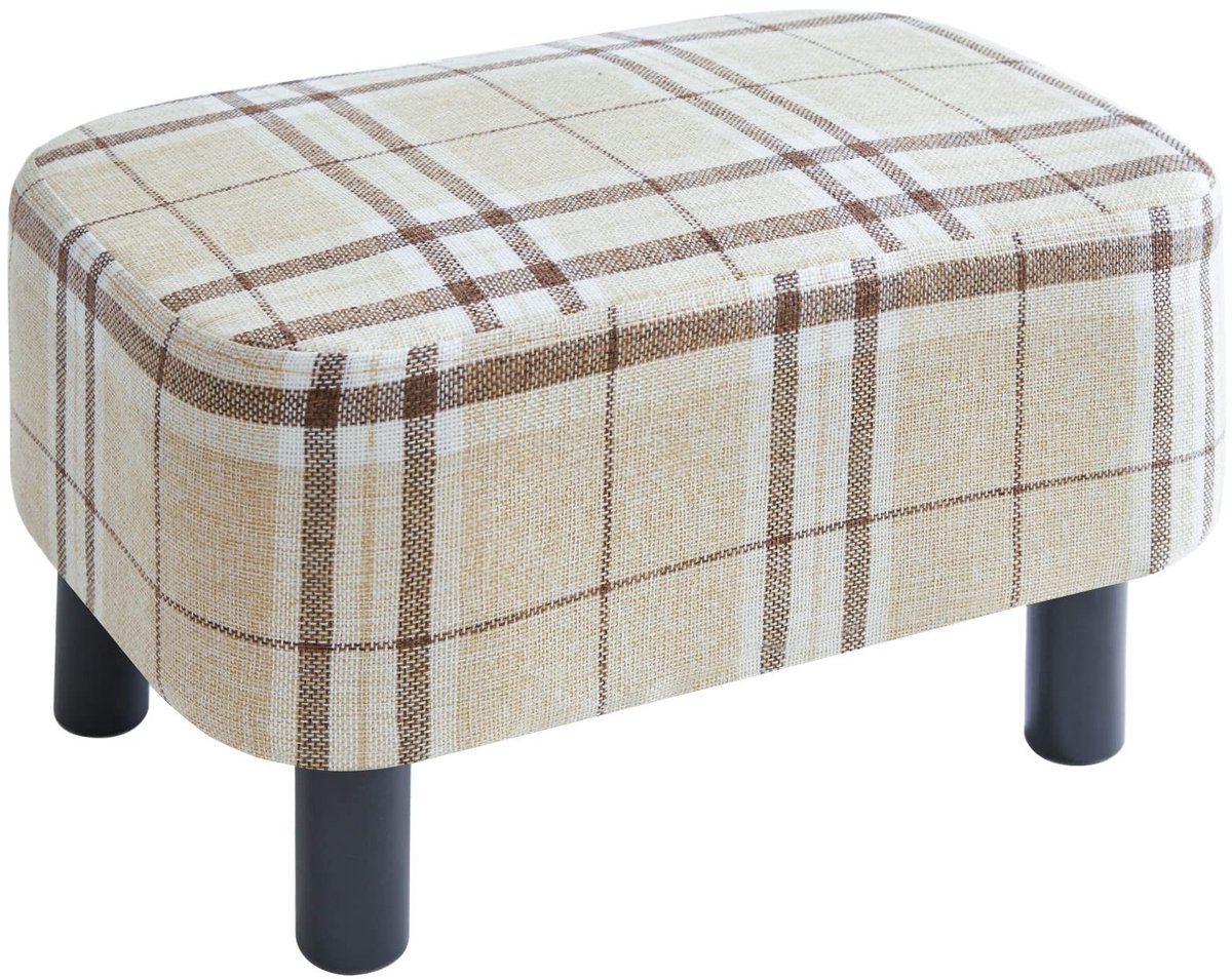 Dailygoods - Voetenbank - Rechthoekige Poef - Stabiele Houten Poten - Modern Design - Gewatteerde Zitting - Geschikt voor Woonkamer en Slaapkamer