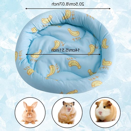 Koelmat voor Hamsters en Cavia's - Ronde IJszijde Slaapmat van 20.5 cm voor Kleine Huisdieren, Ideaal voor Zomergebruik — afbeelding 2