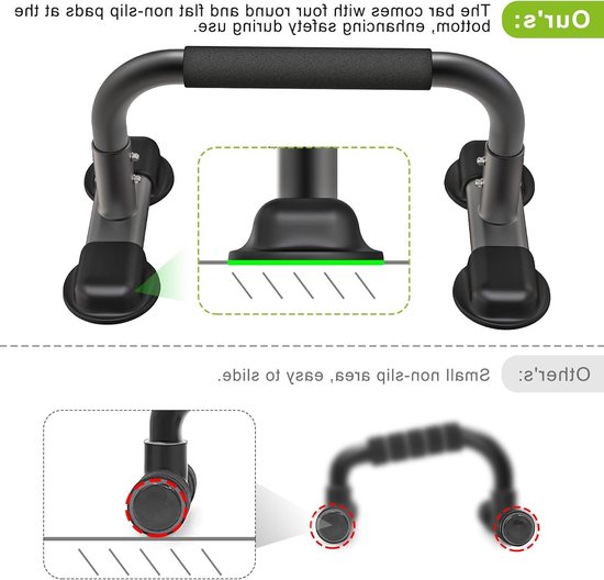 Push Up Bars met Houten Handvatten, Stabiele Parallettes voor Calisthenics, Geschikt voor Handstand, L-Sit en Krachttraining, Ideaal voor Binnen en Buiten — afbeelding 4