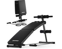 ZIPRO Sixbox - Buikspierbank - Max. 230 kg - Opvouwbaar en weerstandsbanden - Core training - Thuisgym 35 mm