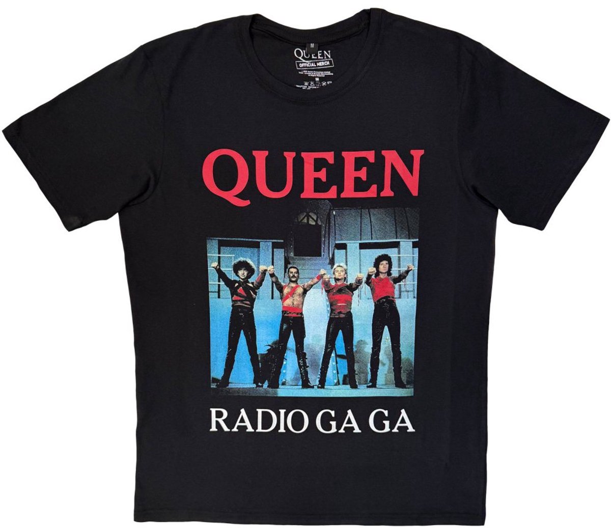 Queen - Radio Ga Ga Heren Tshirt - M - Zwart
