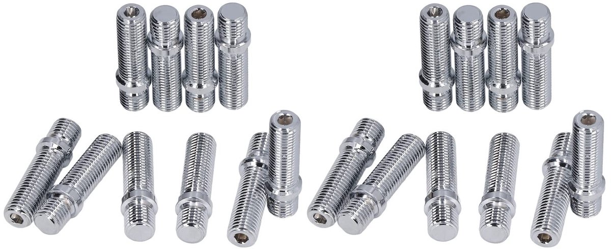 Dailygoods - Wielschroefadapter - Wielombouwbout - Gegalvaniseerd - M12*1.25-M12*1.5 - Roestpreventie - Ideaal voor Europese voertuigen - 20 stuks