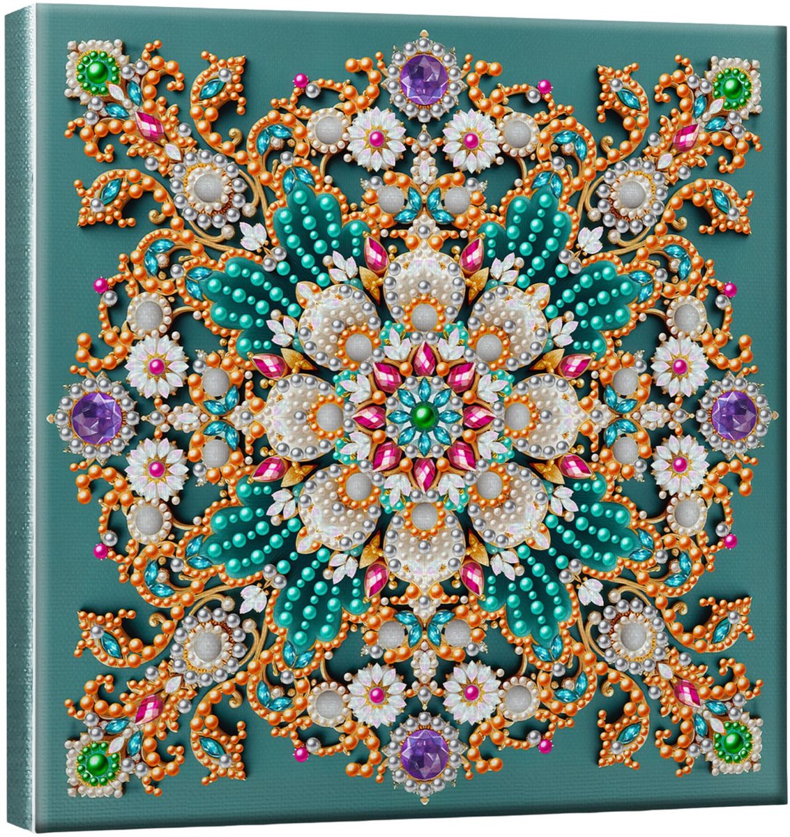 Adorzy Diamond Painting Op Canvas Mandala – Pearl Paintings - Diamond Painting Volwassenen – Diamond Painting Volledig Pakket
