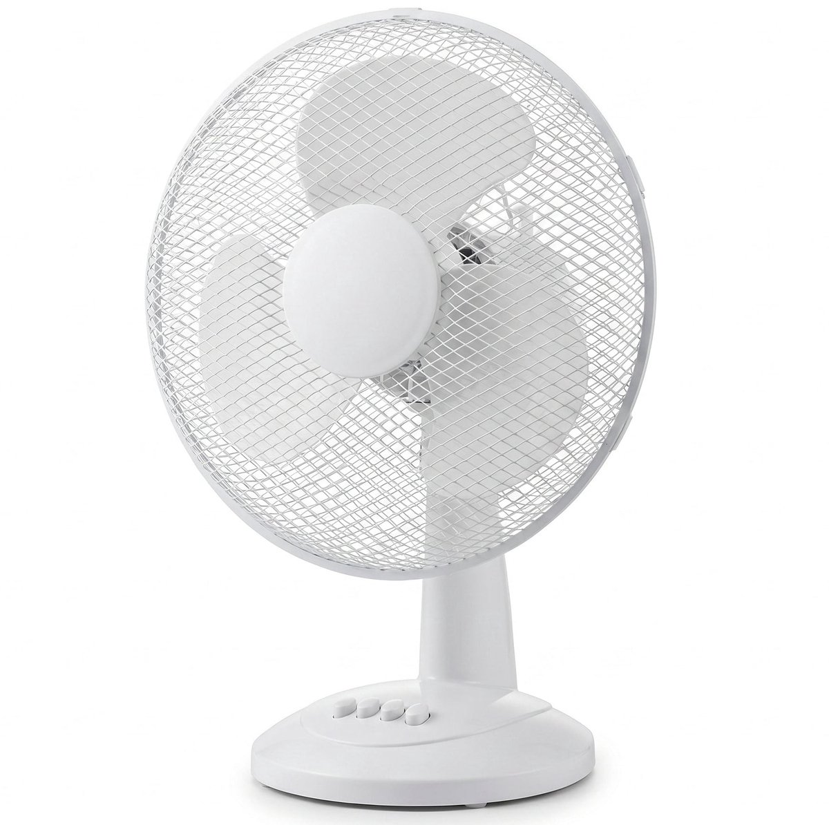 Cheqo® Tafelventilator - Ventilator - Bureauventilator - Fan - Tafel Ventilator - 3 Snelheden - Kantelbaar - Staande Ventilator - Wit - voor Verkoeling - Stille Ventilator - voor op Kantoor - voor Thuis - voor Slaapkamer - Tafelmodel