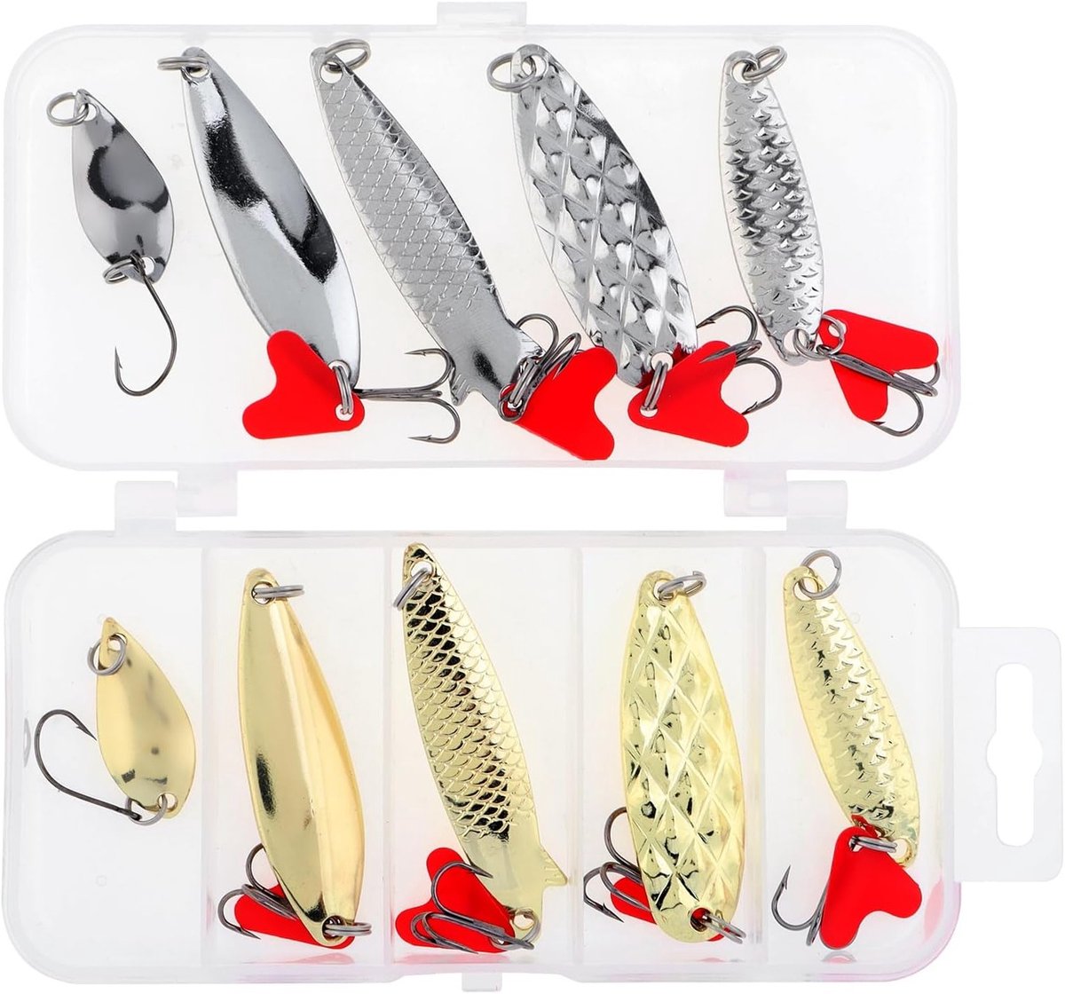 10 Stuks Metaal Vissen Lures - Spinner Baits en Hard Baits voor Zoet- en Zoutwater, Ideaal voor Forel, Baars en Zalm
