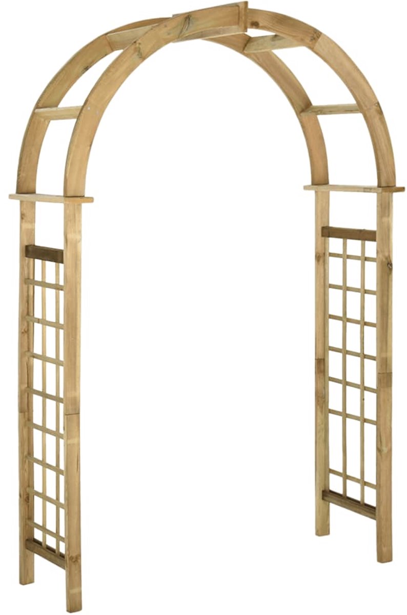 Tuinboog - 130 x 58 x 215 cm - massief - weerbestendig - natuurlijk