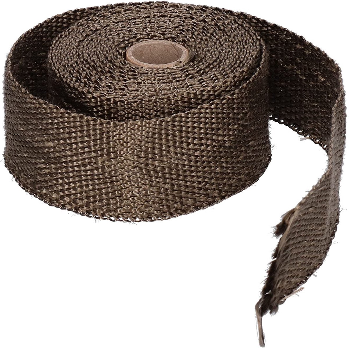 Dailygoods- Uitlaatwarmtetape 2 inch x 16 ft - Glasvezelisolatie - Hittebestendig tot 1800 °F - Stropdas van gelegeerd staal - Geschikt voor auto/motorfiets - Verbeterde prestaties uitlaatsysteem - Hitteband