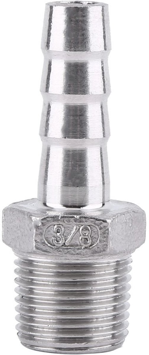 SMOAKEZ- Slangconnector 304 Roestvrij Staal - Fitting - BSP - Man - Voor Water/Gas/Liquid - Verstelbare Maten - Lange Levensduur
