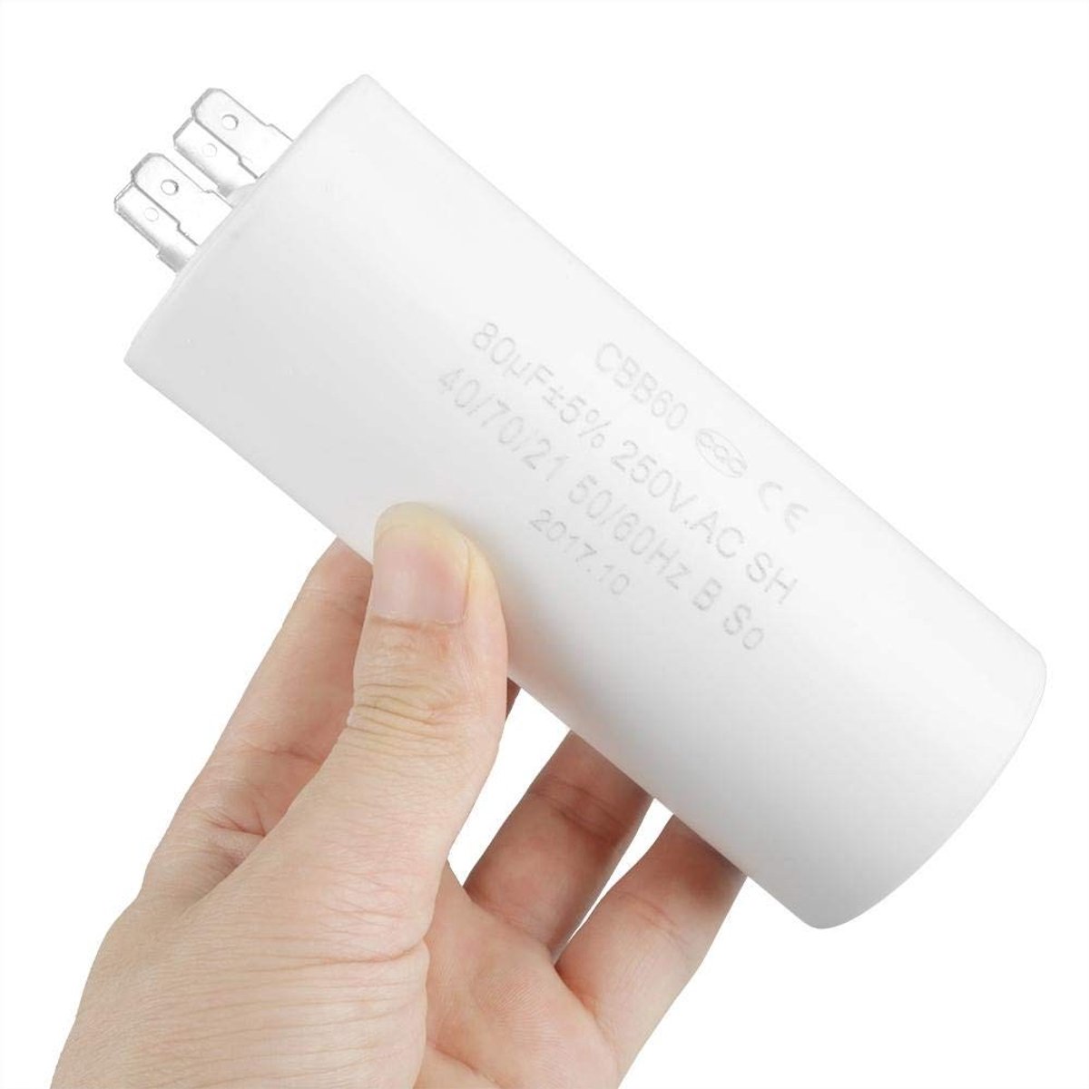 Dailygoods- Startcondensator 80µF ± 5SH - Hittebestendig - Explosiebestendig - Lichtgewicht - Betrouwbare isolatie - Duurzaam materiaal - Bedrijfscondensator