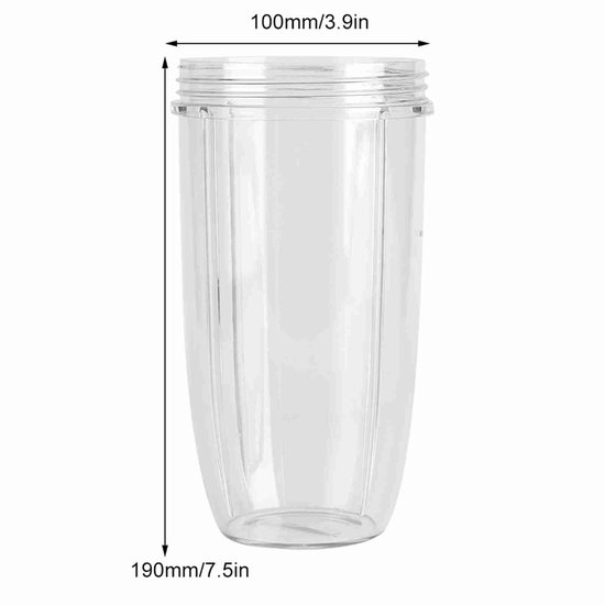 Dailygoody - Top Cup Juicer Cup Vervanging - BPA-vrij - Transparant - Vaatwasmachinebestendig - Geschikt voor 900W blenders van Merkloos — afbeelding 5