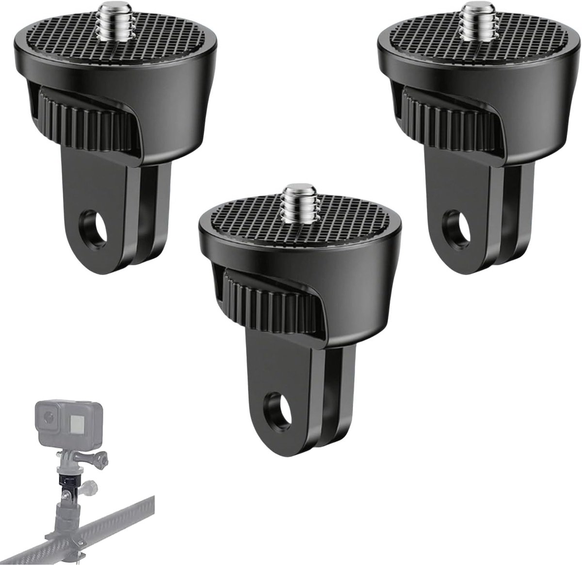 3-delige Aluminium Statief Schroefset met 1/4 inch Adapter voor Actiecamera's en Fotografie Accessoires