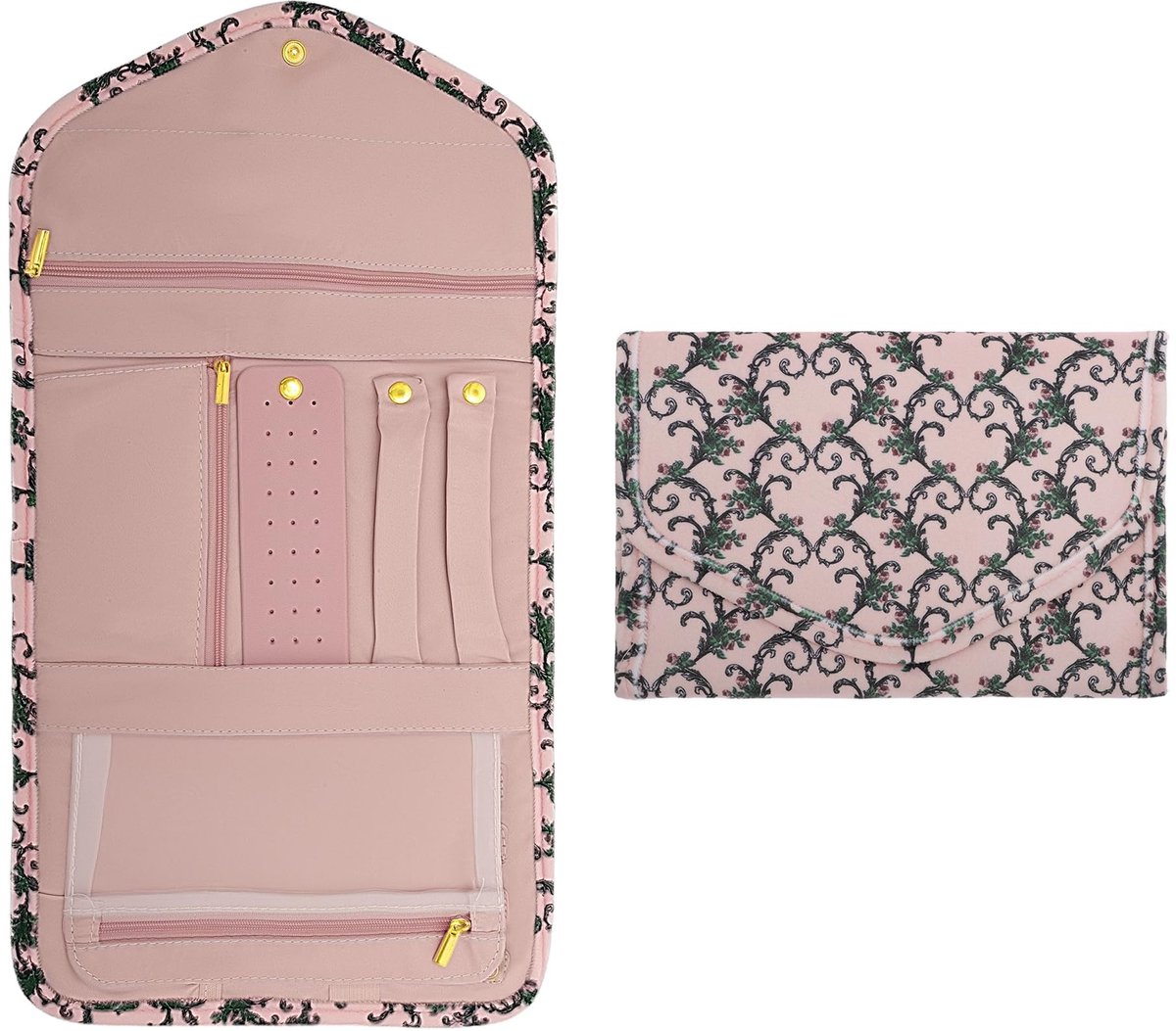 Dailygoods- Sieradenorganizer groot - Sieraden etui - Reisaccessoires - Opbergkist - Fluwelen - Bescherming tegen krassen en vocht - Sieradenetui