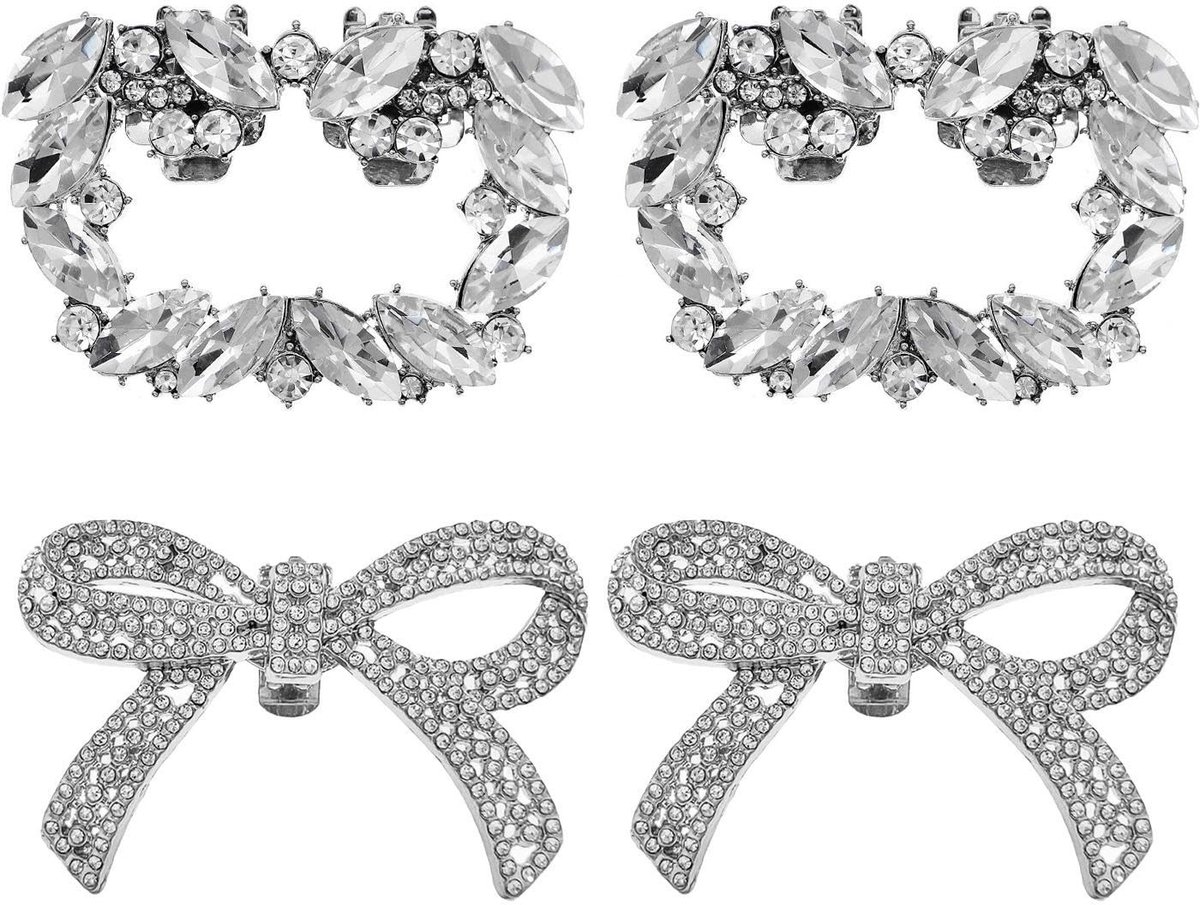 Dailygoods- Accessoires voor Schoenen - Hoge Hakken - 2 Paar - Strass