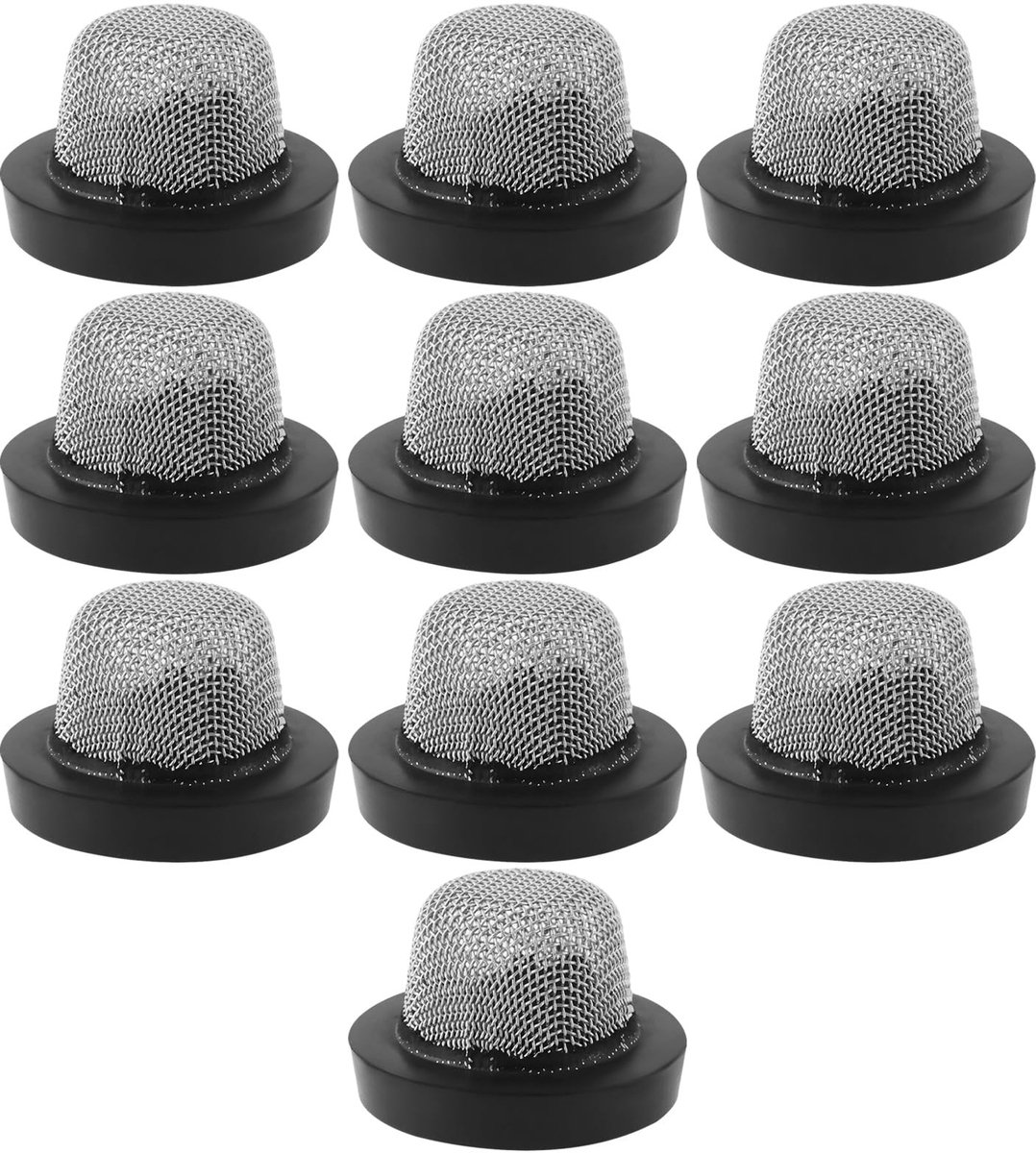 Dailygoods- Mesh Filters 50 Stks - Spuitmondstuk - Zwart - 15,5x10,5x10 mm - Fijnmetaalgaas - Voor Meststoffen en Vloeistoffen - Filter