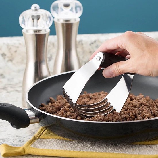 LIVIA HOME- Deegblender roestvrij staal - Deegmixer - Zware deegkneder - Multifunctioneel - Modern design - 11,4 x 9,8 x 4,5 cm van Livia Home — afbeelding 3