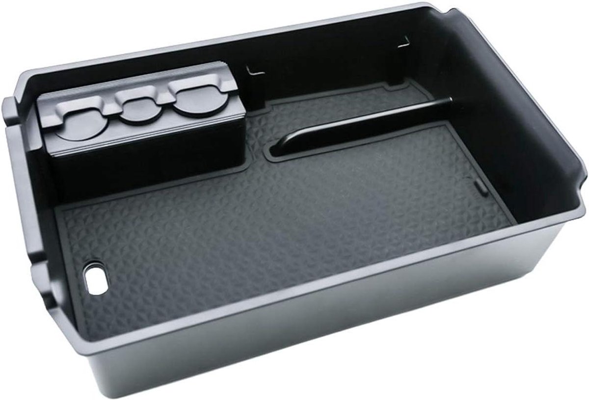 Middenconsole Organizer - Opbergbox Auto - Auto Interieur - Op Maat Gemaakt - 24x18x7 cm - Zwart