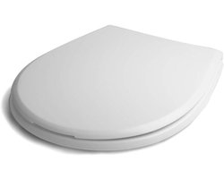 Toiletbril - WC-bril - Badkamerrenovatie - Universele bevestiging - 35.5 x 46 cm - Wit