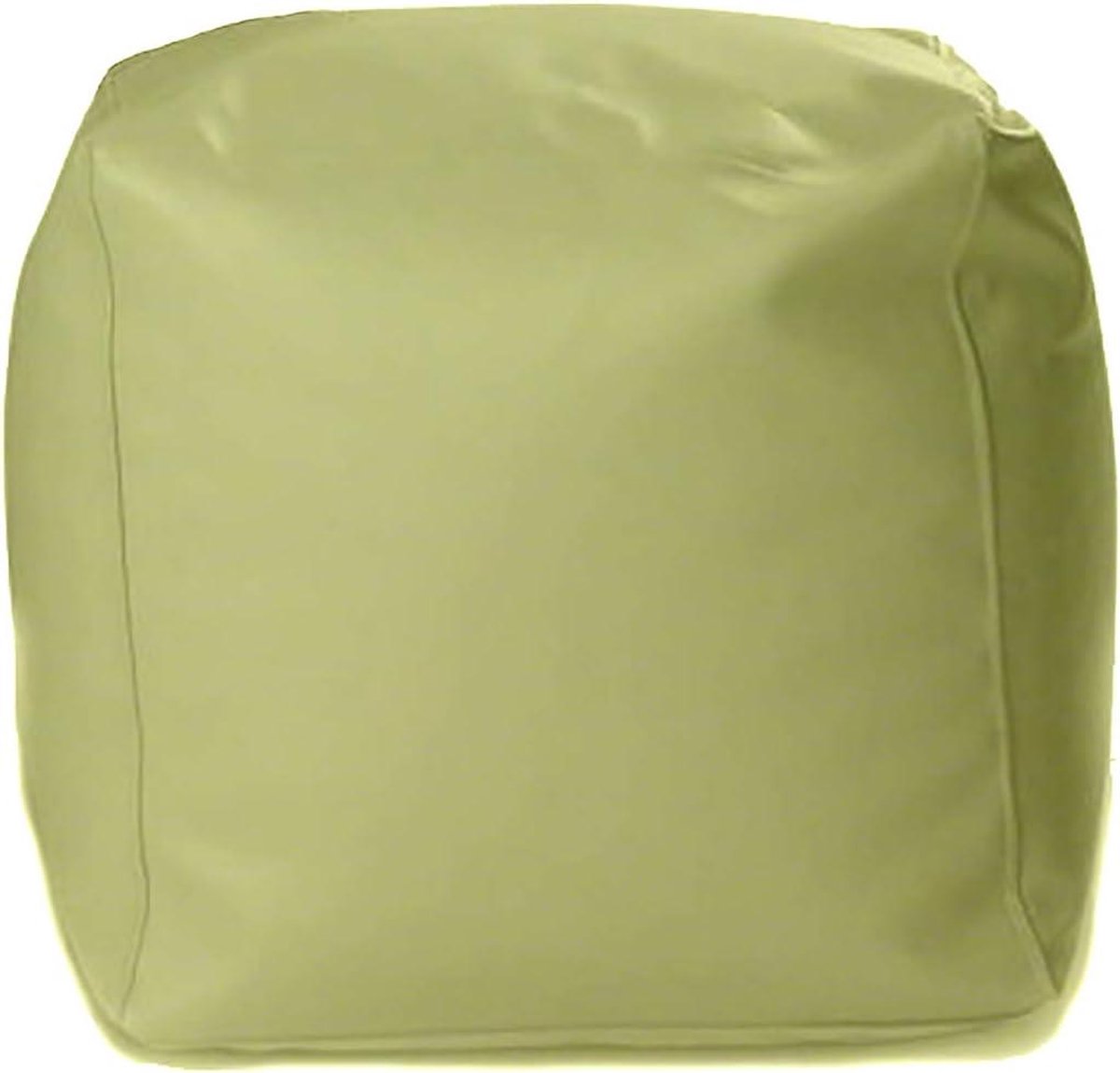 Zitpoef Kubus - Voetenbank Poef - Woonkamer Meubel - Gevuld Met Polystyreen - 50x50x50 cm - Olijfgroen
