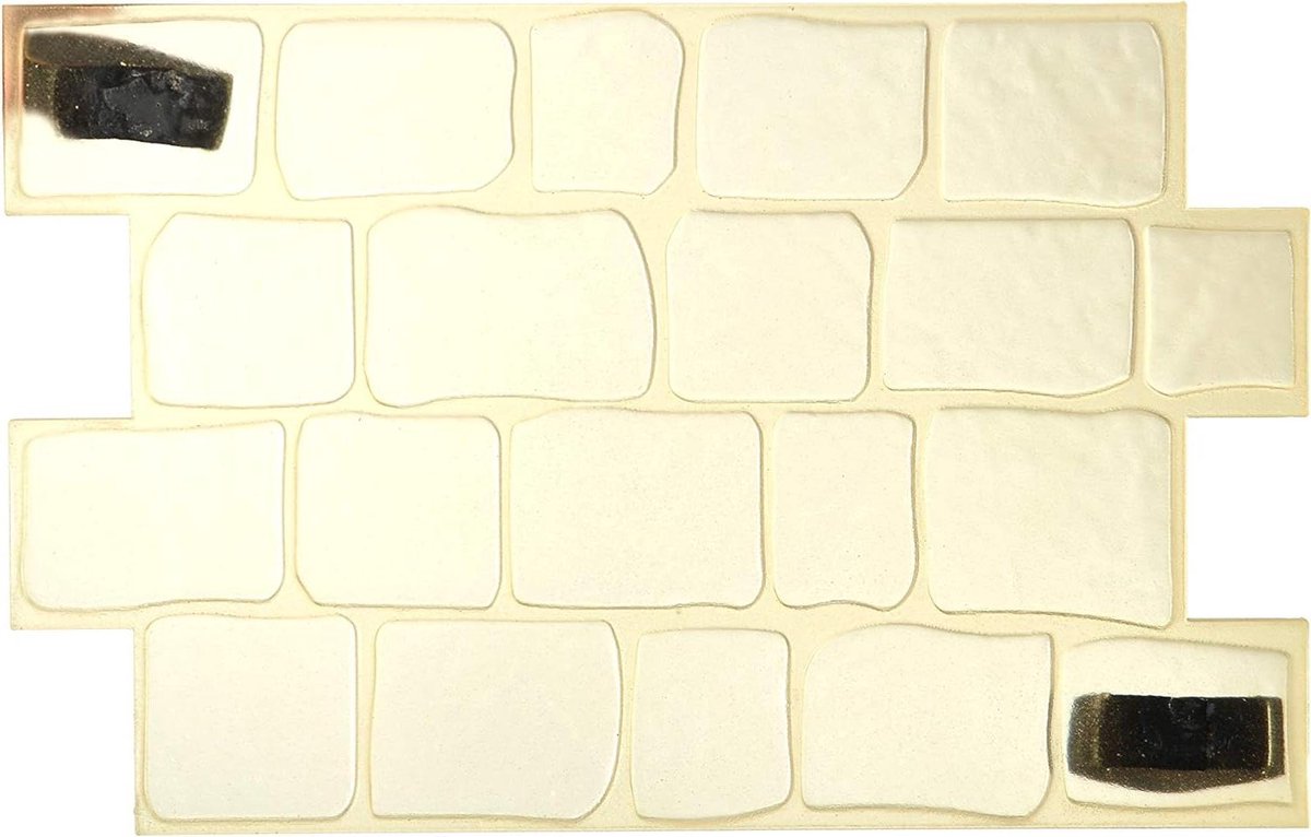 Beton Stempel Mat - Bestrating Steen Patroon - Beton Decoratie - Flexibele Polyurethaan - 55x35x1.5 cm - Transparant