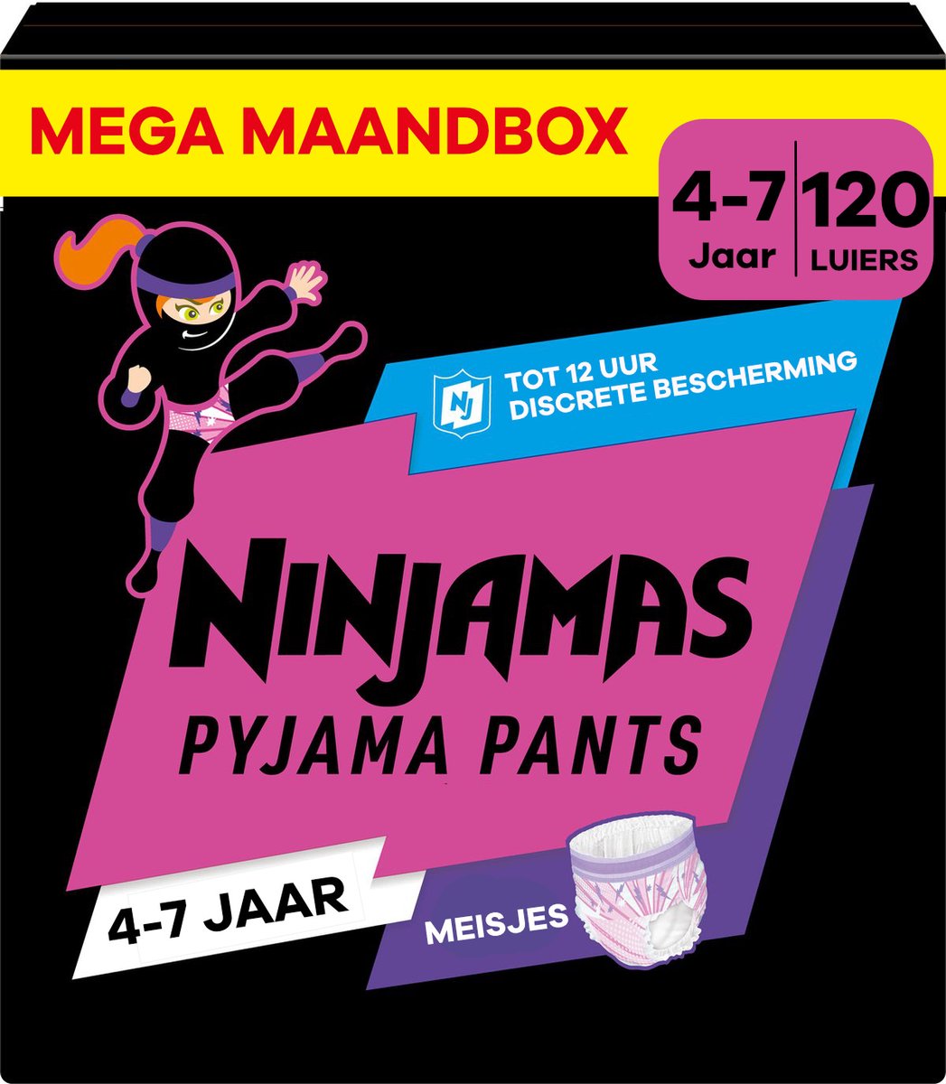 Pampers Ninjamas Meisje Nachtbroekjes maat 4