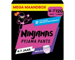 Pampers Ninjamas - Pyjama Pants Nacht - Meisje - 4/7 jaar - Mega Maandbox - 120 luierbroekjes