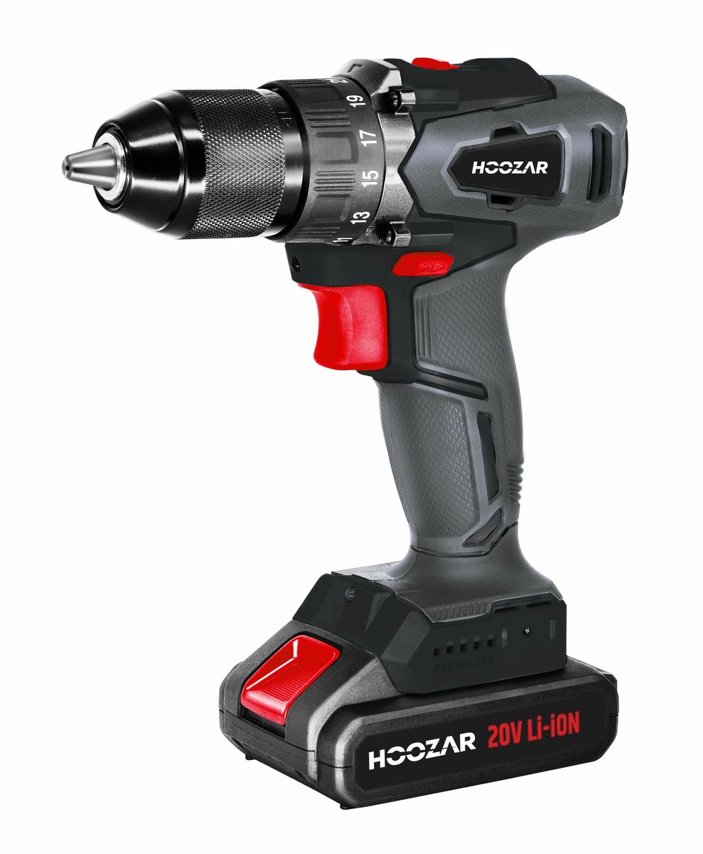 Hoozar AW06001 - Accuboormachine - 18V - 2x2.0Ah - 45 Nm
