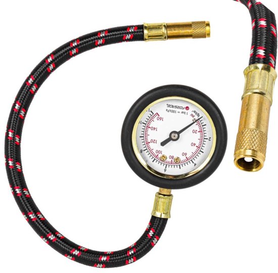 Digitale manometer, Akozon hoge precisie hydraulische manometer 400 BAR 0-40 Mpa 10000 PSI met G1/4 aansluiting voor brandstof, lucht, oliestroom