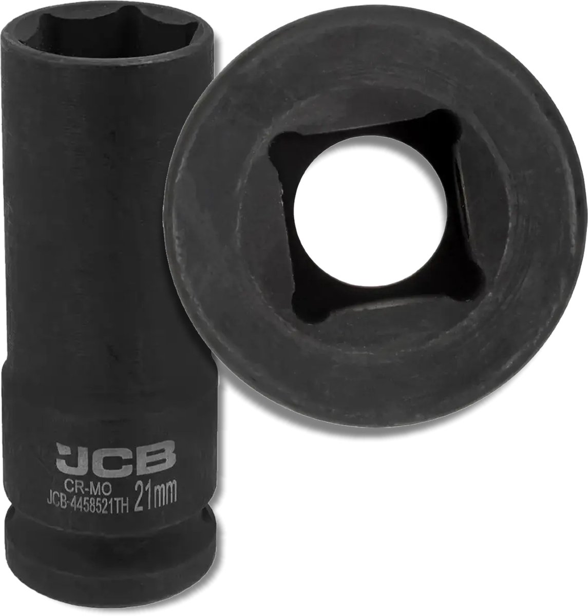 JCB Serie - Slagmoersok - 1/2 inch - 6-kantige - Diep - CrMo Staal