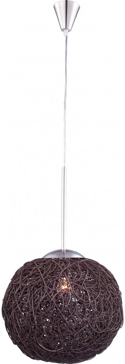 Hanglamp woonkamer lamp vlechtwerk retro hanglamp hanglamp keuken bruin, metaal, 1x E27, DxH 30 x 185 cm