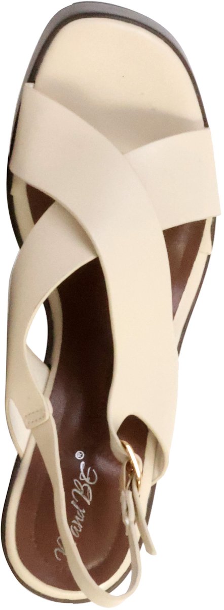 Sandalen met plateauzool en bandje van R and BE