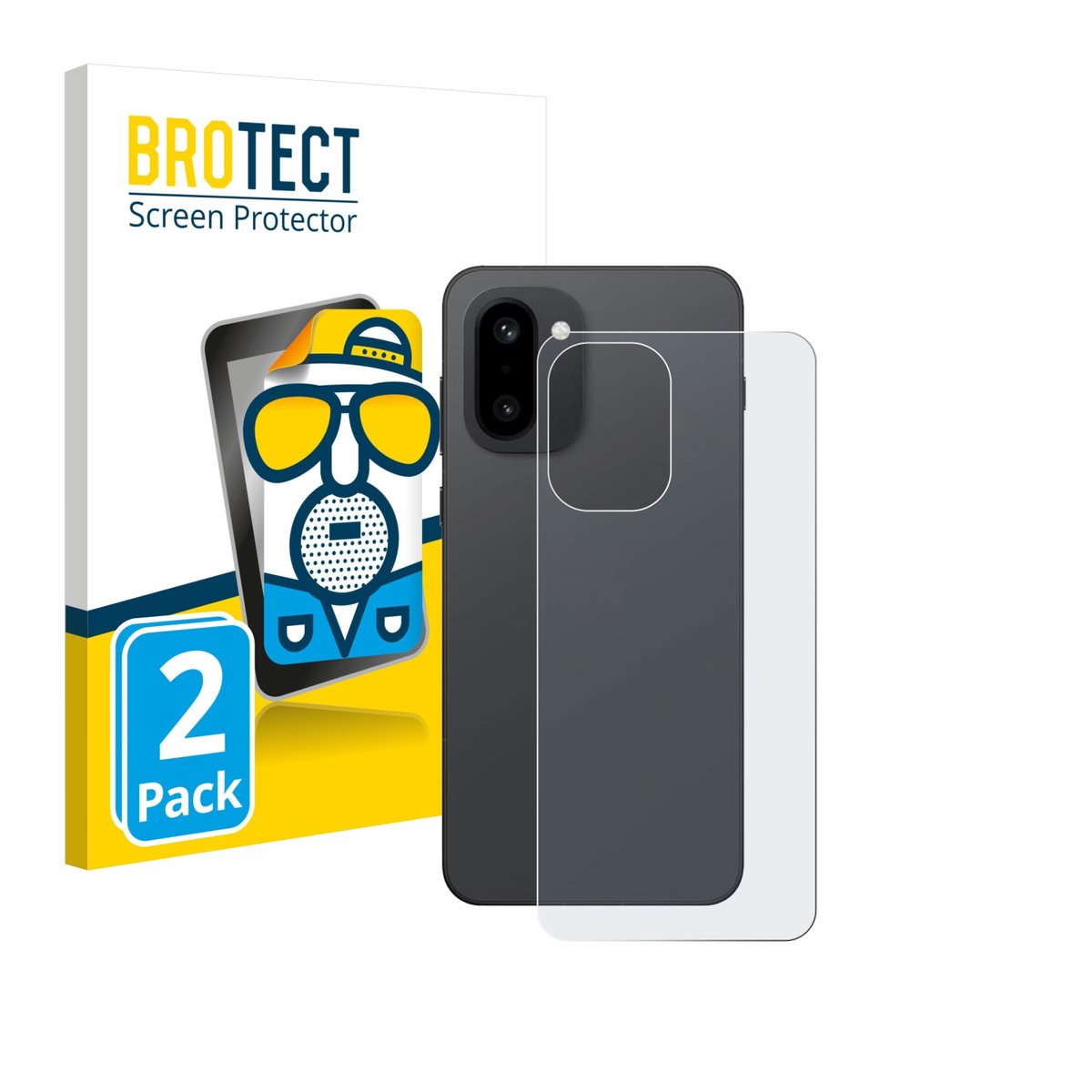BROTECT - Screenprotector voor OnePlus 15R (Achterkant) - Folie Beschermfolie matte 2 Stuks