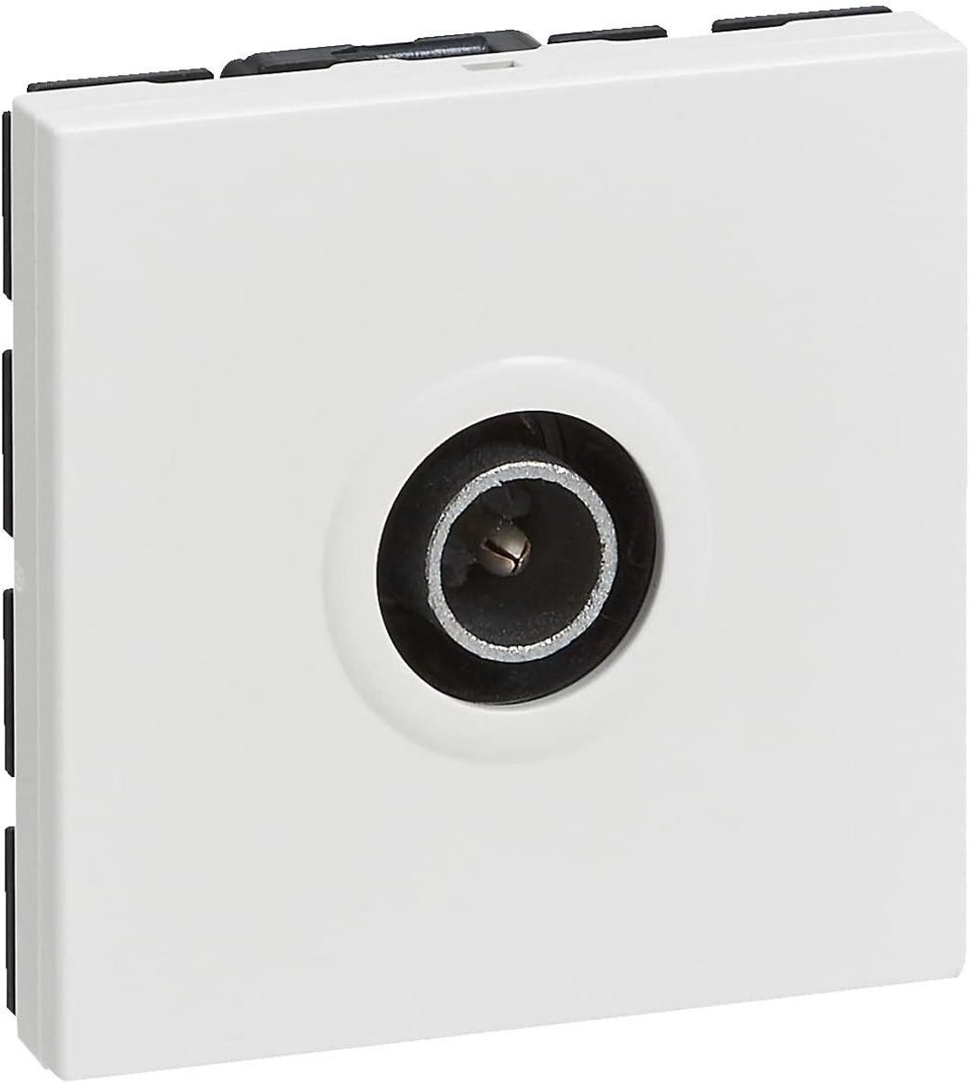 TV Stopcontact - TV Aansluiting - Televisie Aansluiten - 2 Modules - Ø 95 mm - Wit
